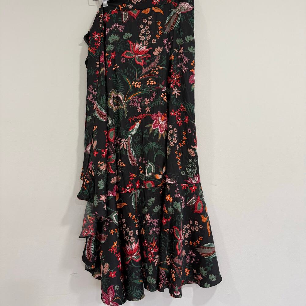 NWT NEW Anthropologie Multicolor Floral Boho Chic Artsy Festival Wrap Skirt XL